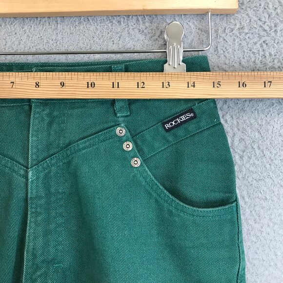 Vintage Rocky Mountain Womens Jeans Mom Green Denim Western Cowgirl Size 30/11 - Picture 4 of 8